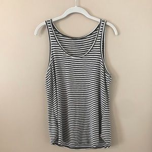 Green and white stripped tank